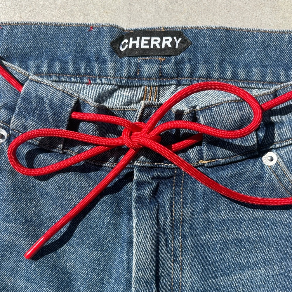 Cherry LA Blue Straight Leg Jeans